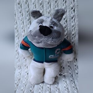 NFL Miami Dolphins Stuff Animal Hard Plastic Plush Dog 12" 🏈